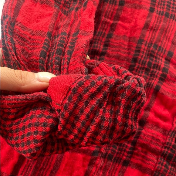 Cosmic Blue Love Plaid Red Shirt 100% Cotton - Picture 3 of 5